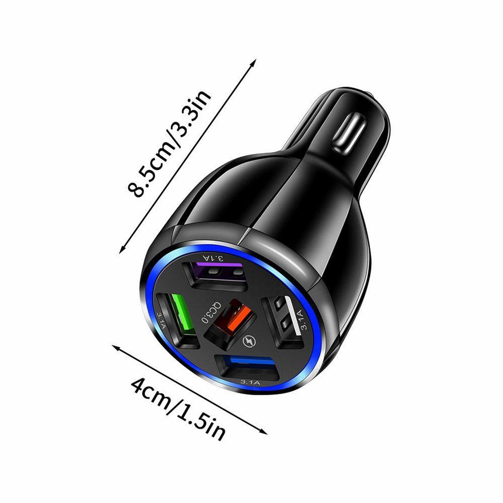 Tẩu Sạc Thông Minh Chia 5 Cổng USB 5 Cổng Sạc Nhanh Cho Xe Hơi