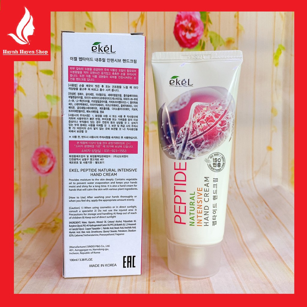 [chuẩn auth] Gel dưỡng tay,chân Ekel Peptide Natural Intensive Hand Cream 100ml