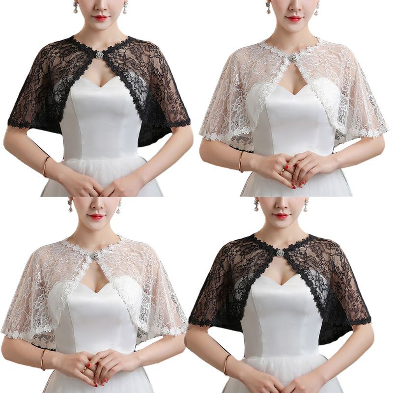 Khăn Choàng Ren Hoa Xinh Xắn Dành Cho Cô Dâu