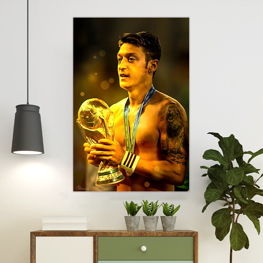 Bộ Decal Dán Tường Hình Cầu Thủ Ozil | Decal Dán Tường Chống Bay Màu Và Bám Bẩn Kích Thước 40 * 60 Dễ Dàng Sử Dụng