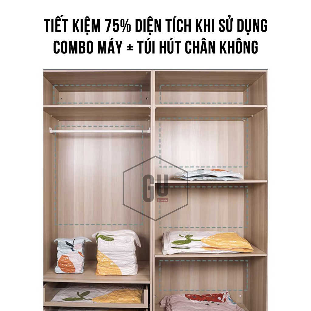 Máy Hút Chân Không Quần Áo chăn màn, cầm tay, nhỏ gọn, phù hợp với gia đình