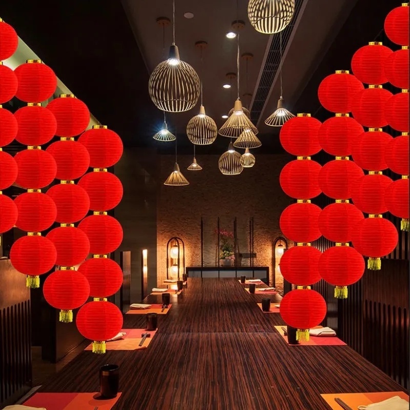 Lồng Đèn Giấy Treo Trang Trí Tiệc Sinh Nhật / Tiệc Năm Mới Phong Cách Trung Hoa
