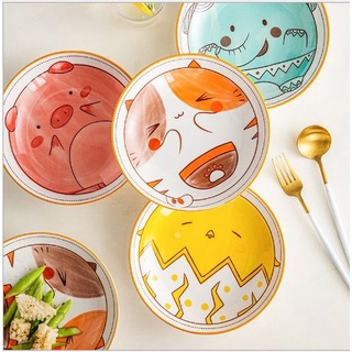 Bát ăn cơm bohemia hình thú đẹp dễ thương cute gốm sứ cao cấp, chén ăn cơm cho bé và gia đình - qydely