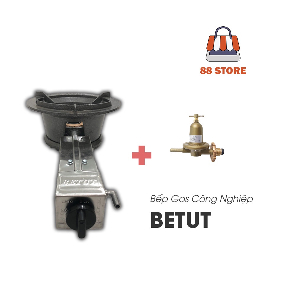 Bộ bếp gas công nghiệp BETUT ( sơn tĩnh điện ) + Van dây chính hãng