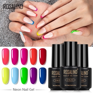 Rosalind Neon Light Nail Gel Sáng Bóng Cho Nail Art Design LED / UV LampS