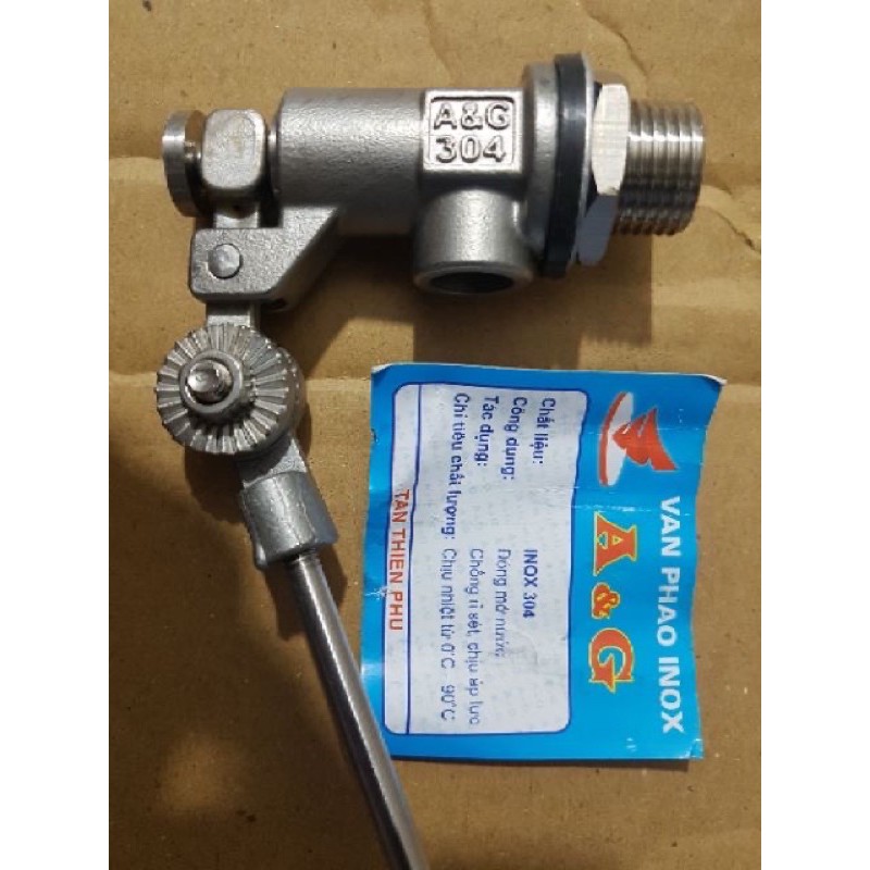 Phao cơ tự ngắt Ag inox 304. Phao quả bóng. phao tự ngắt nước sạch