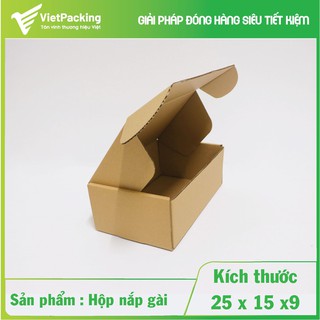 [Siêu sang] 20 hộp carton nắp gài size 25x15x9