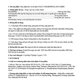 Colly Chlorophyll - Detox Giảm Cân Eo Thon