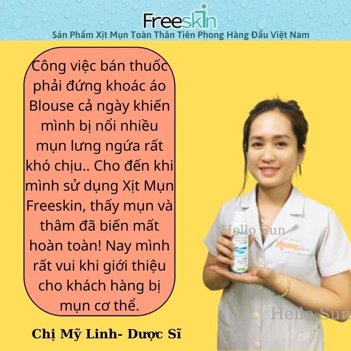 [CHÍNH HÃNG- BÁN CHẠY] Xịt Mụn Lưng, Ngực, Mông FreeSkin Chai 80ml, Giảm Mụn, Mờ Thâm, Sáng Da, Hàng Chính Hãng