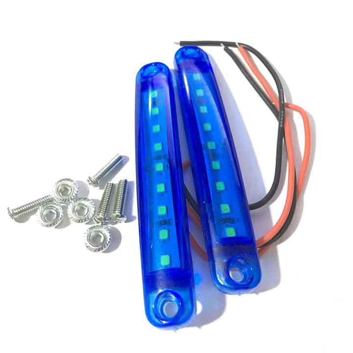 2 Đèn Led RGB 9 Mắt Siêu Sáng 10 Cm Tiện Lợi Thắp Sáng Trang Trí