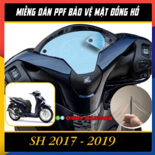 SH 2017-2019 Miếng Dán PPF SKin Bảo Vệ Mặt Đồng Hồ  Cao Cấp Chống Trầy Xước Màn Hình