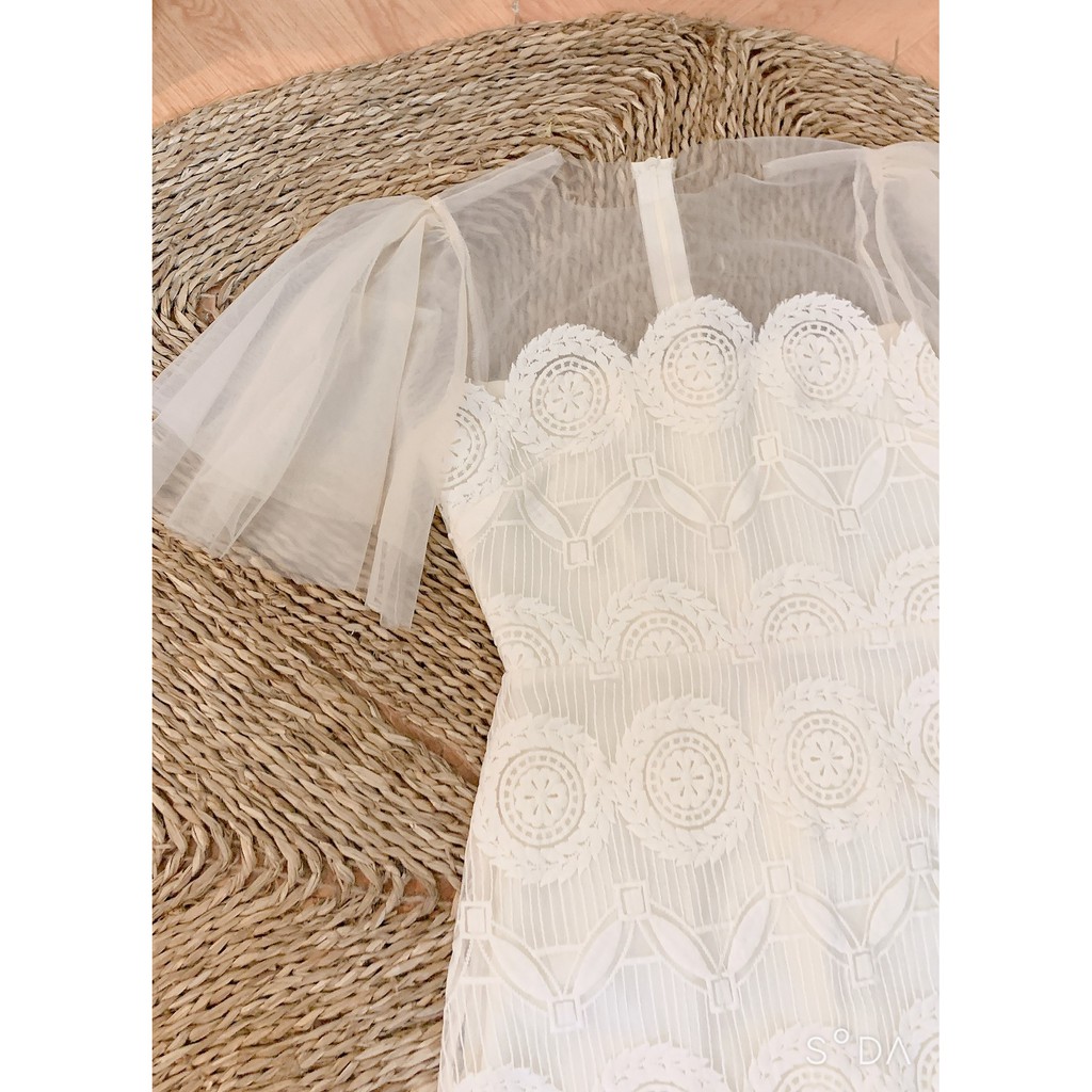 [Mã FAGREEN245 giảm 10% tối đa 30K đơn 99K] VÁY REN CHỈ PHỐI LƯỚI HÀNG THIẾT KẾ CAO CÁP 2 LỚP | BigBuy360 - bigbuy360.vn