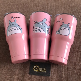 LY GIỮ NHIỆT YETI Thần Rừng Totoro 900ML (Logo YETI dập nổi -full phụ kiện)