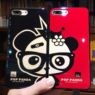 ốp lưng iphone 7 plus panda pop mặt lưng kính cho các dòng iphone từ 6 đến 11 promax k228