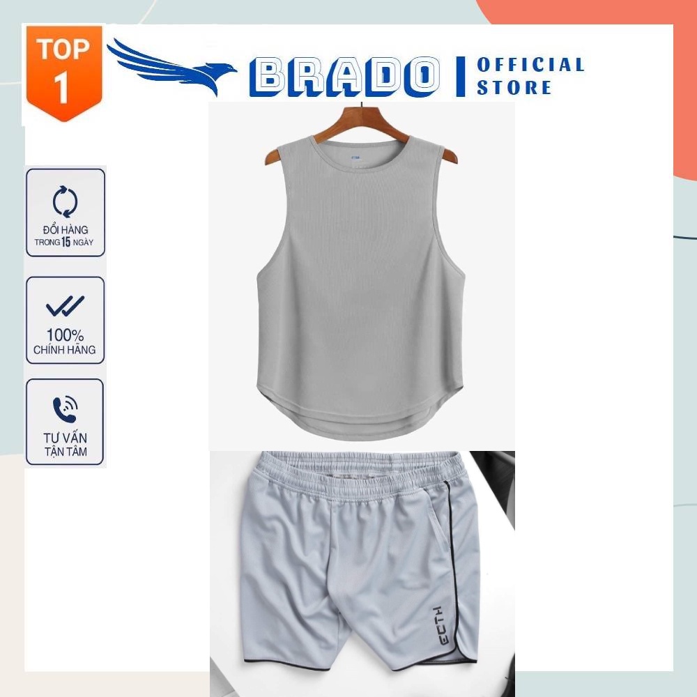 [ 𝐂𝐎𝐌𝐁𝐎 𝐄𝐂𝐇𝐓 ] Bộ Quần Áo thể thao nam, tập gym, chơi thể thao, chạy bộ, mặc ở nhà chất vải Cotton Thái co giãn