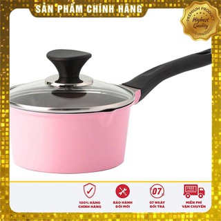 quánh, nồi quấy bột chống dính Orsay tráng sứ {100% AN TOÀN CHO SỨC KHỎE} HAPPY HOME 16cm màu hồng