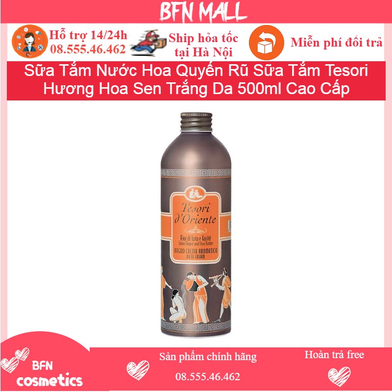 Sữa Tắm Nước Hoa Tesori Hương Hoa Sen Trắng Da 500ml Cao Cấp