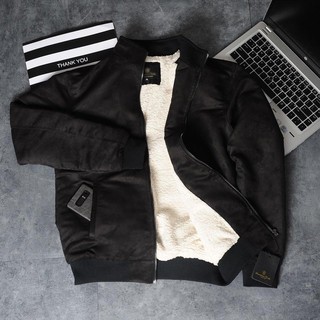 Áo Khoác Nam Da Lộn, Áo  cổ Bomber Nam Đẹp, Giữ Ấm Cực Tốt, Đủ size 45-85Kg