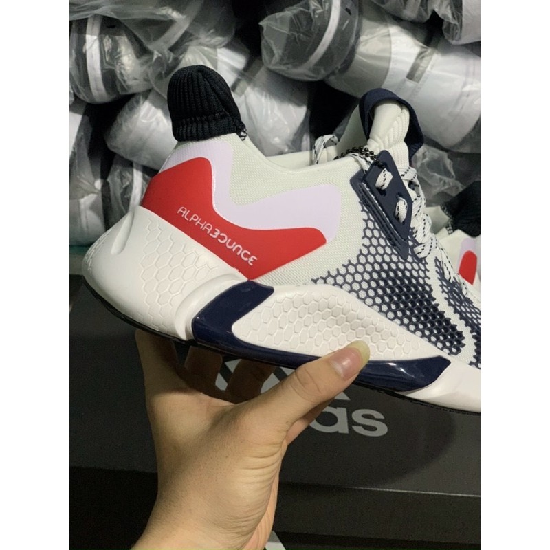 Giày alphabounce 2021 trắng đỏ hàng cao cấp
