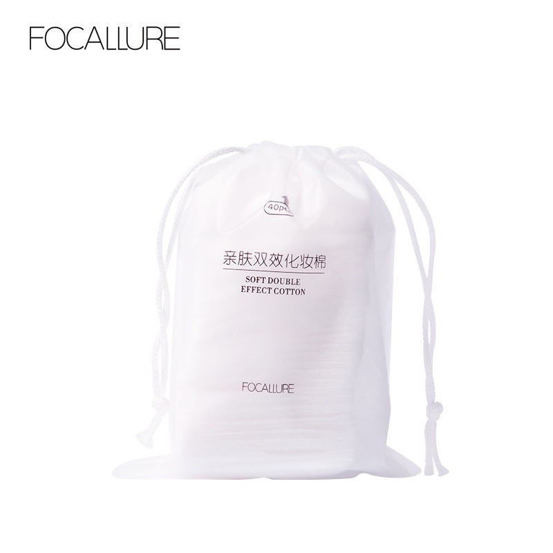 BÔNG COTTON TẨY TRANG FOCALLURE 40 MIẾNG MỀM MỊN CHẤT LƯỢNG CAO ĐÀN HỒI DỊU NHẸ, KHÔNG GÂY KÍCH ỨNG 22.5G