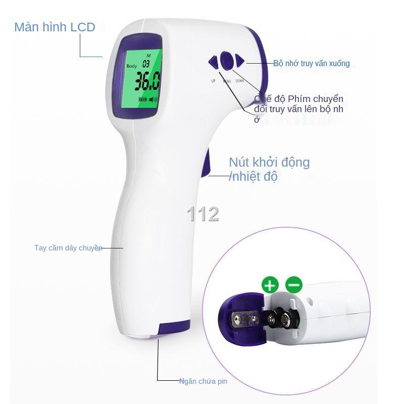 TNhiệt kế đo trán hồng ngoại điện tử súng y tế độ chính xác gia dụng cụ em bé