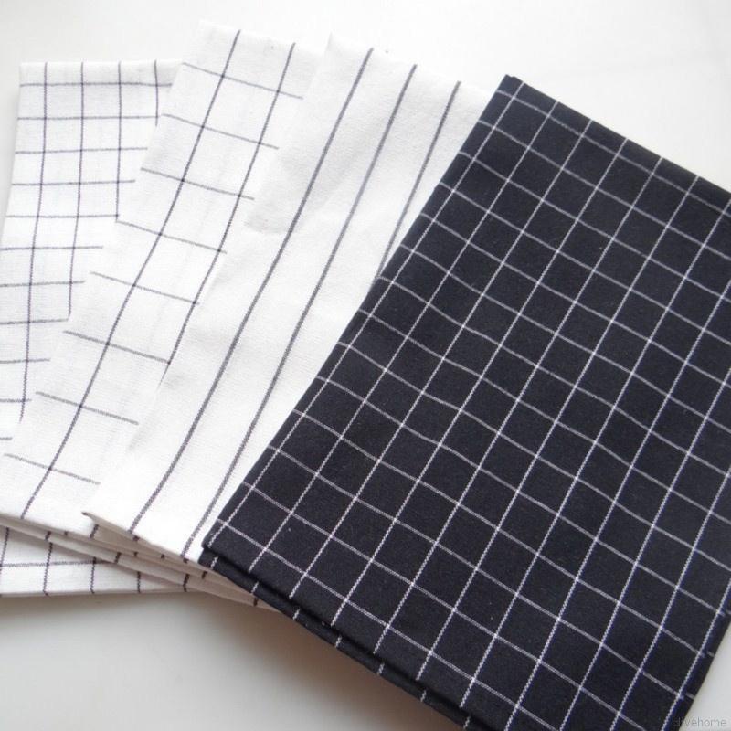 Set 2 khăn ăn vải cotton in họa tiết đơn giản xinh xắn kích thước 40x60cm