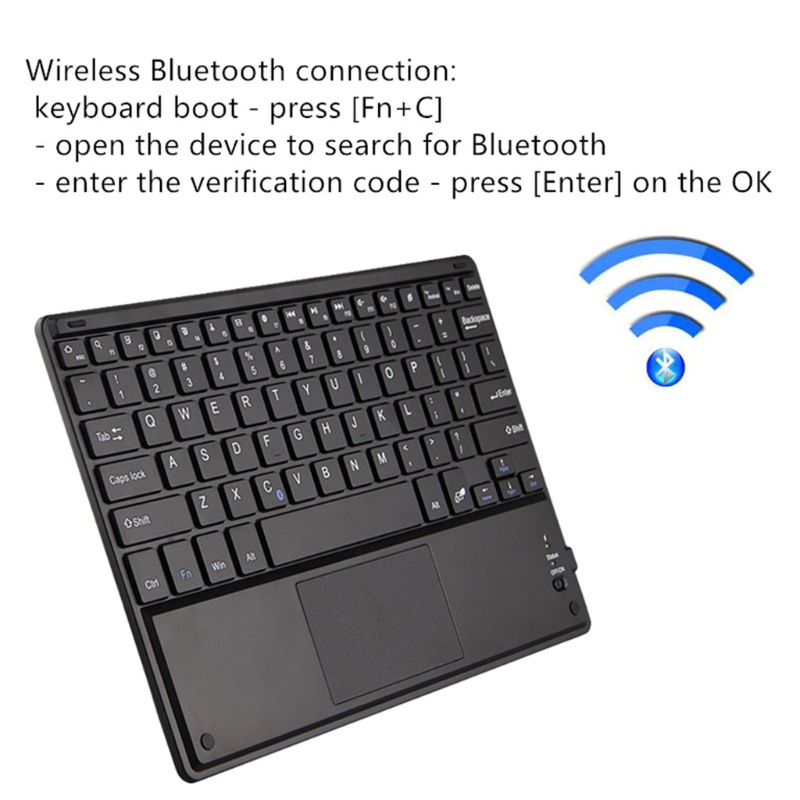 Bàn Phím Bluetooth Không Dây Siêu Mỏng 4mm Tích Hợp Nhiều Chạm Cảm Ứng