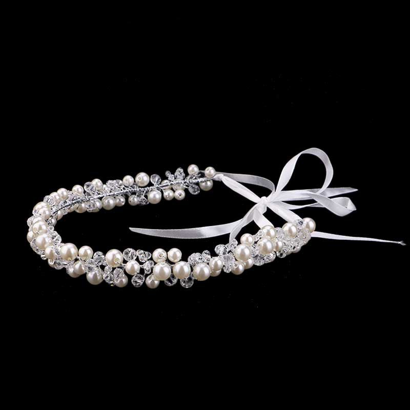 Băng đô cài tóc hạt ngọc trai thời trang quý phái cho cô dâu