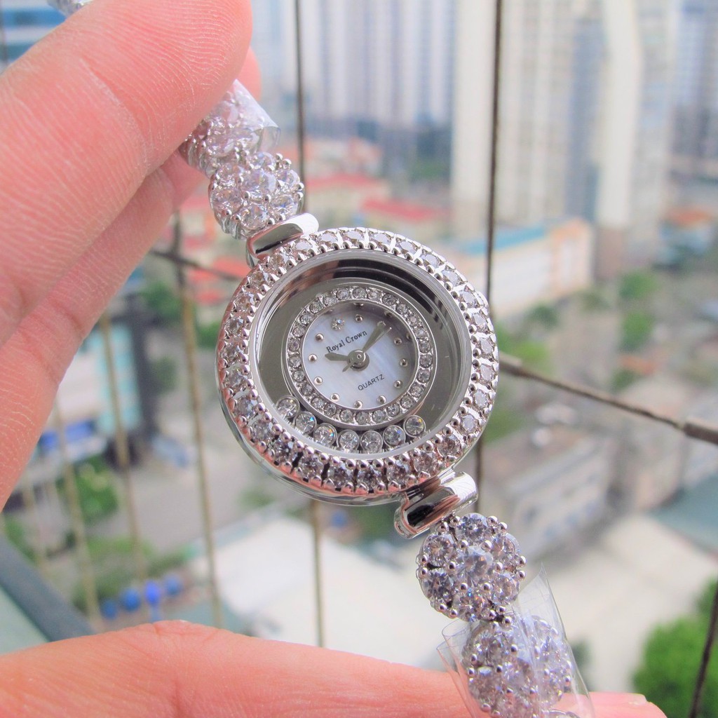 Đồng Hồ Nữ Chính Hãng Dây Kim Loại Đính Đá Chống Nước Chống Xước Royal Crown 5308 | BigBuy360 - bigbuy360.vn