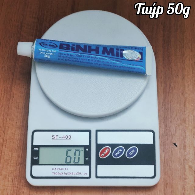 Keo dán ống nước BÌNH MINH chất lượng cao có tem chính hãng (tuýp 25g / 50g)