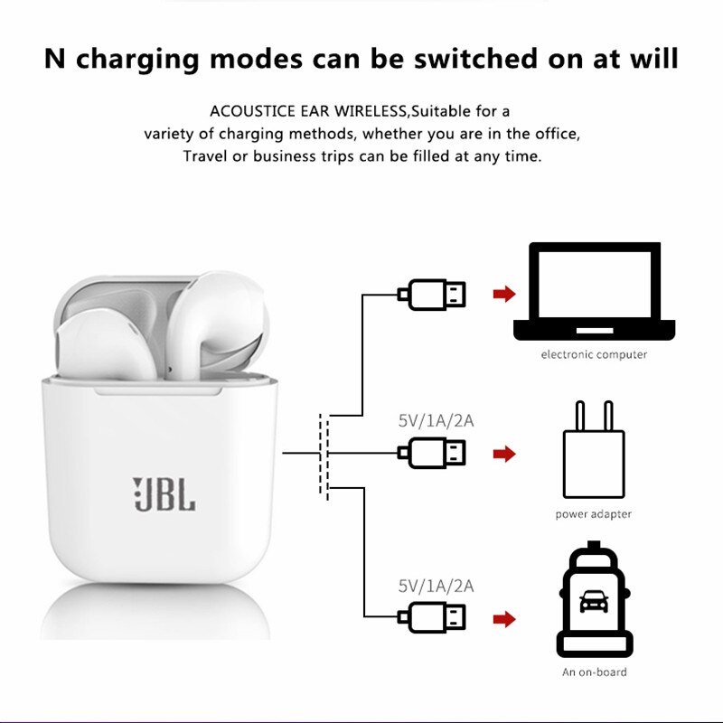 Tai Nghe Bluetooth Không Dây JBL Bass Chống Ồn Có Micro