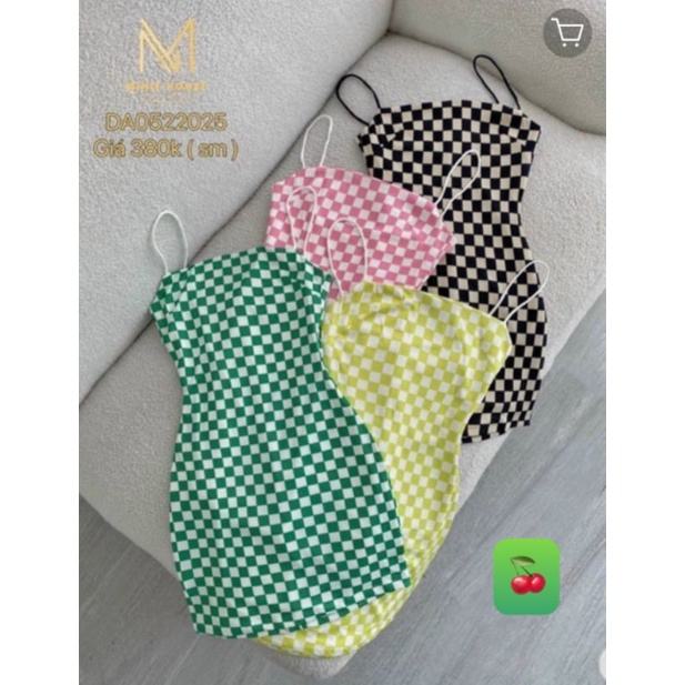 [HOT] Đầm hai dây trơn đính nút Xinh NG33211