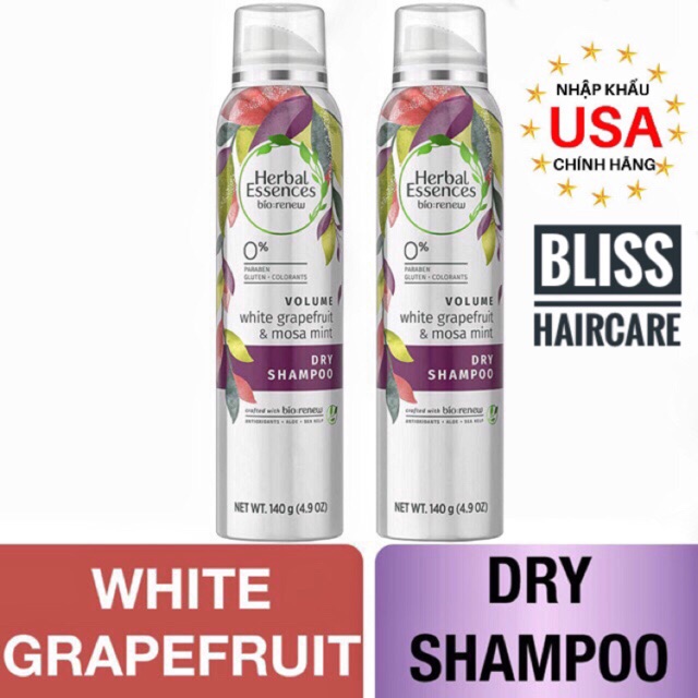 Dầu gội khô bưởi không cần nước Herbal Essences