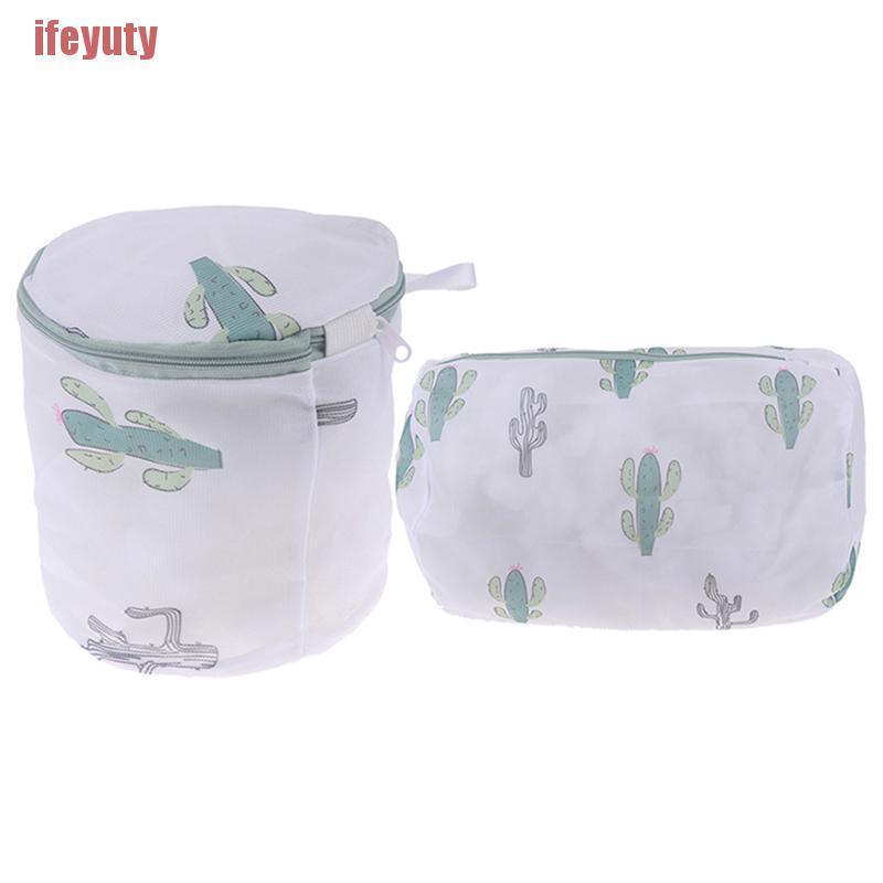 Túi Lưới Giặt Đồ Lót In Hình Xương Rồng Bằng Polyester