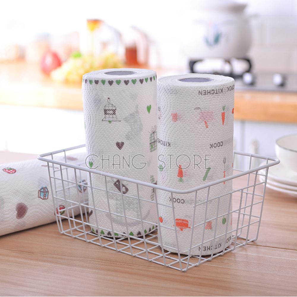 Cuộn Khăn Giấy Lau Bếp Đa Năng 80 Tờ Tái Sử Dụng Siêu Tiết Kiệm Làm Sạch Mọi Bề Mặt