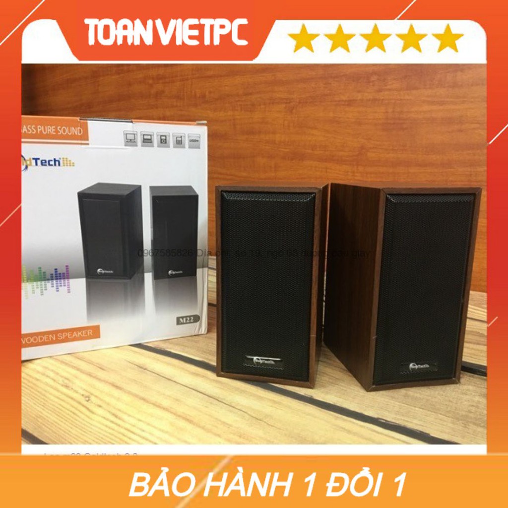 [BASS CỰC HAY] Loa vi tính 2.0 M22 Goldtech Gỗ Bass Hay