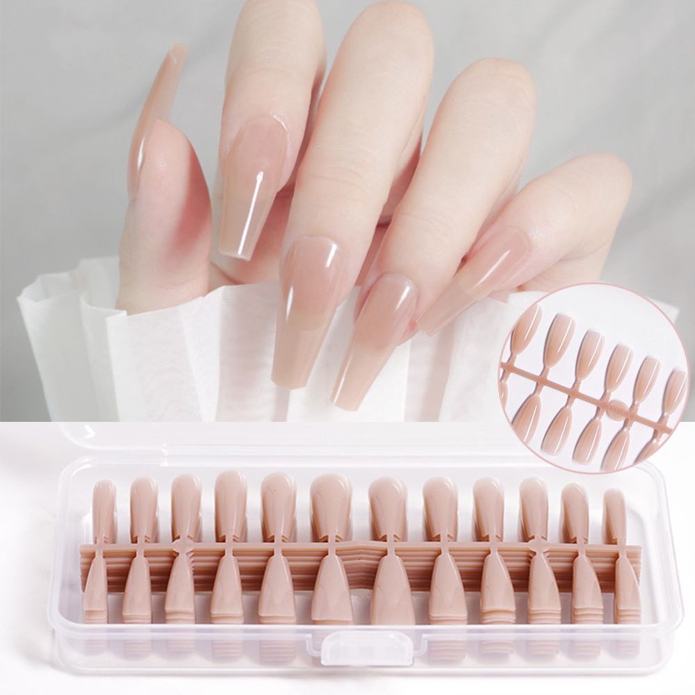[Hàng mới về] Hộp 240 móng tay giả trong suốt tự nhiên không để lại dấu vết