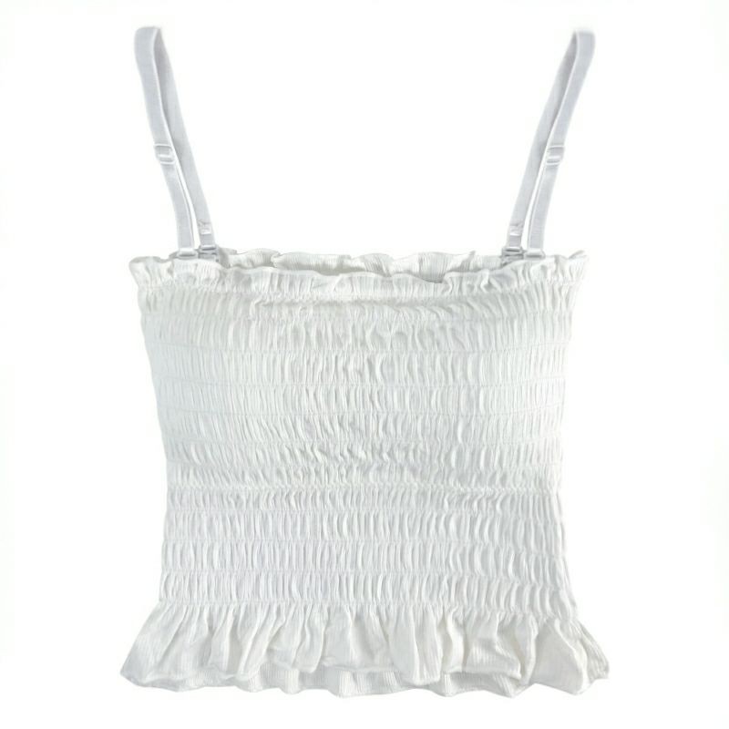 Áo Hai Dây Bo Chun Phong Cách Trẻ Trung Năng Động