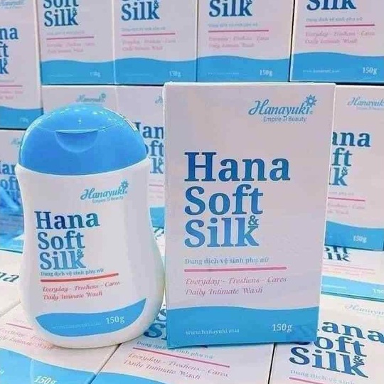 Nước rửa phụ khoa Hanayuki Xanh - Hồng 150ml - Ddvs phụ nữ - Dung dịch vệ sinh phụ nữ Hanayuki Soft Silk - Khăn ướt