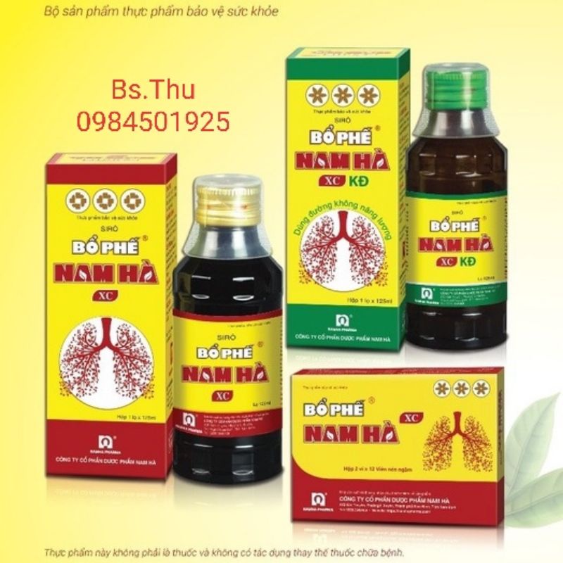 Siro Ho Bổ Phế Nam Hà Chai 125ml ngậm 24 viên mẫu mới
