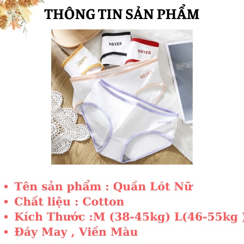 Quần Lót nữ viền màu, Quần lót cotton đáy may kháng khuẩn SAVILL L002