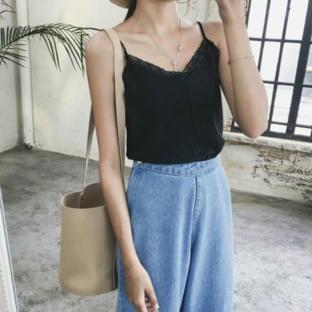 (Sẵn) Quần jean suông ống rộng lưng cao - quần culottes jeans cao cấp (hình thật ở cuối)