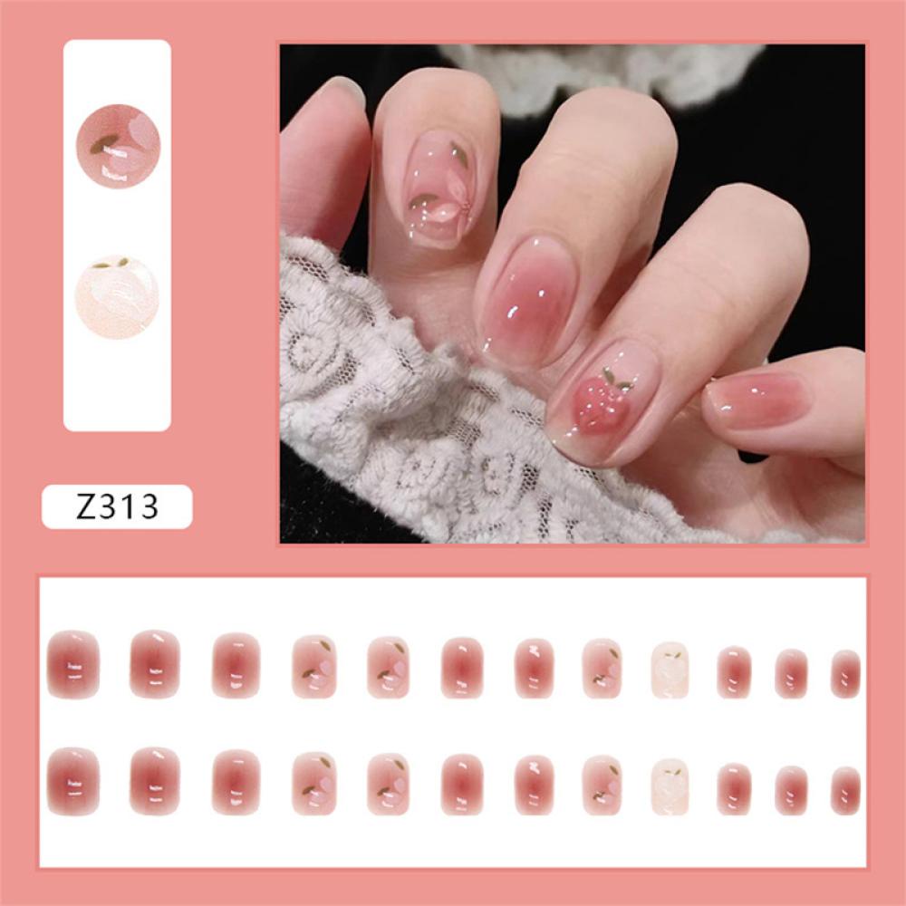 Bộ 24 Móng Tay Giả Nhiều Màu Sắc H3L6 Có Thể Tháo Rời Tiện Dụng