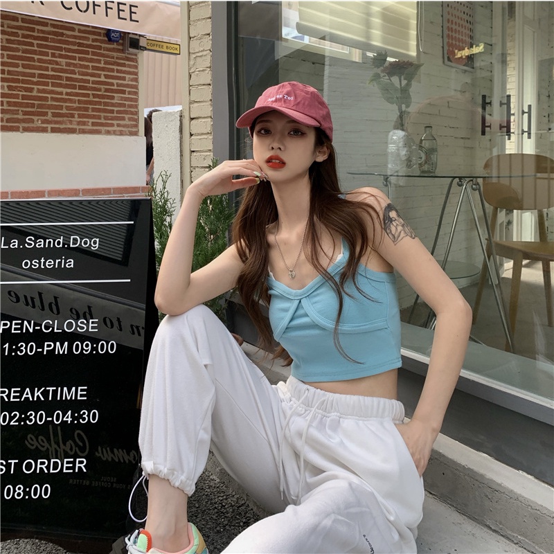 Áo ngắn 2 dây thời trang hè quyến rũ cho nữ