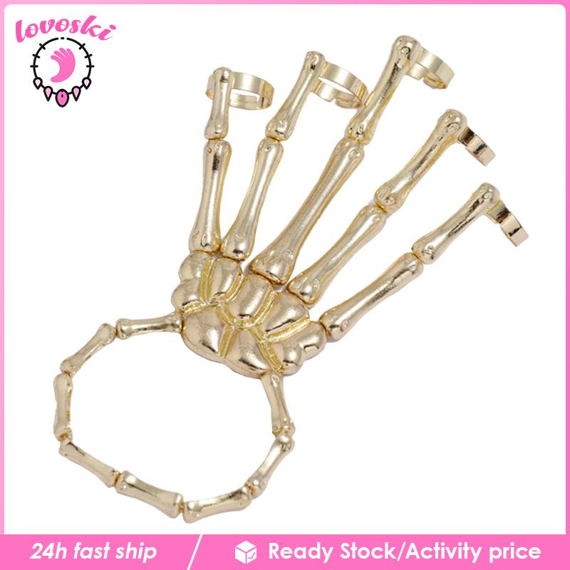 Vòng Đeo Tay Kèm Nhẫn Hình Bộ Xương Độc Đáo