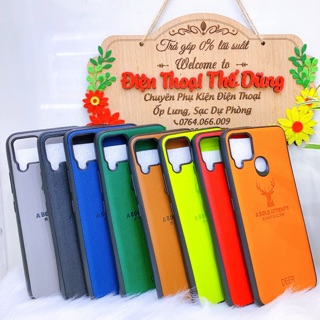 Ốp lưng Realme C25 C25s C12 C15 dẻo màu giả da cá tính hình nai