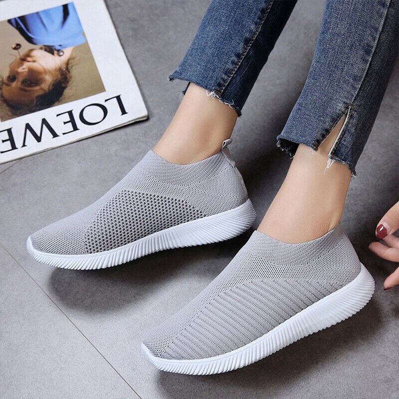 Giày sneaker thể thao nữ bằng thun lưới