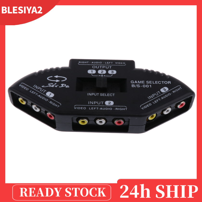 (Hàng Mới Về) Bộ Chia Âm Thanh / Hình Ảnh 3 Chiều Rca Chất Lượng Cao
