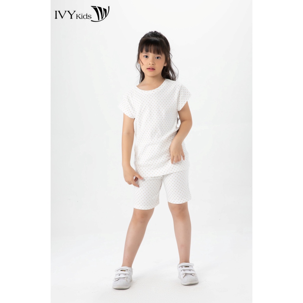 Bộ thun họa tiết nhí bé gái IVY moda MS 57G1526