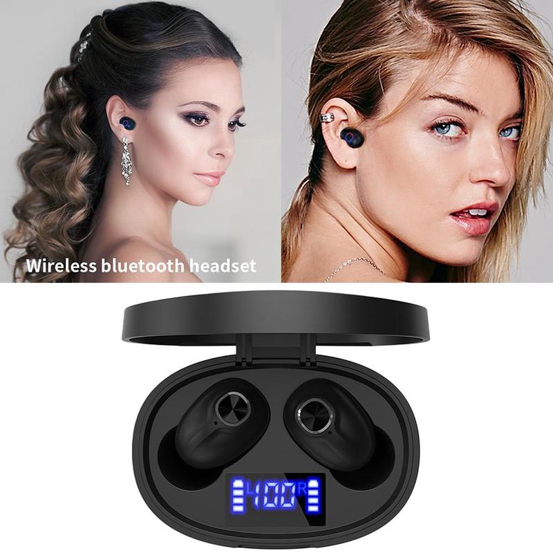 Tai Nghe Vitog Bluetooth Không Dây T15 Tws 5.0 Led 3d Âm Thanh Stereo Sống Động